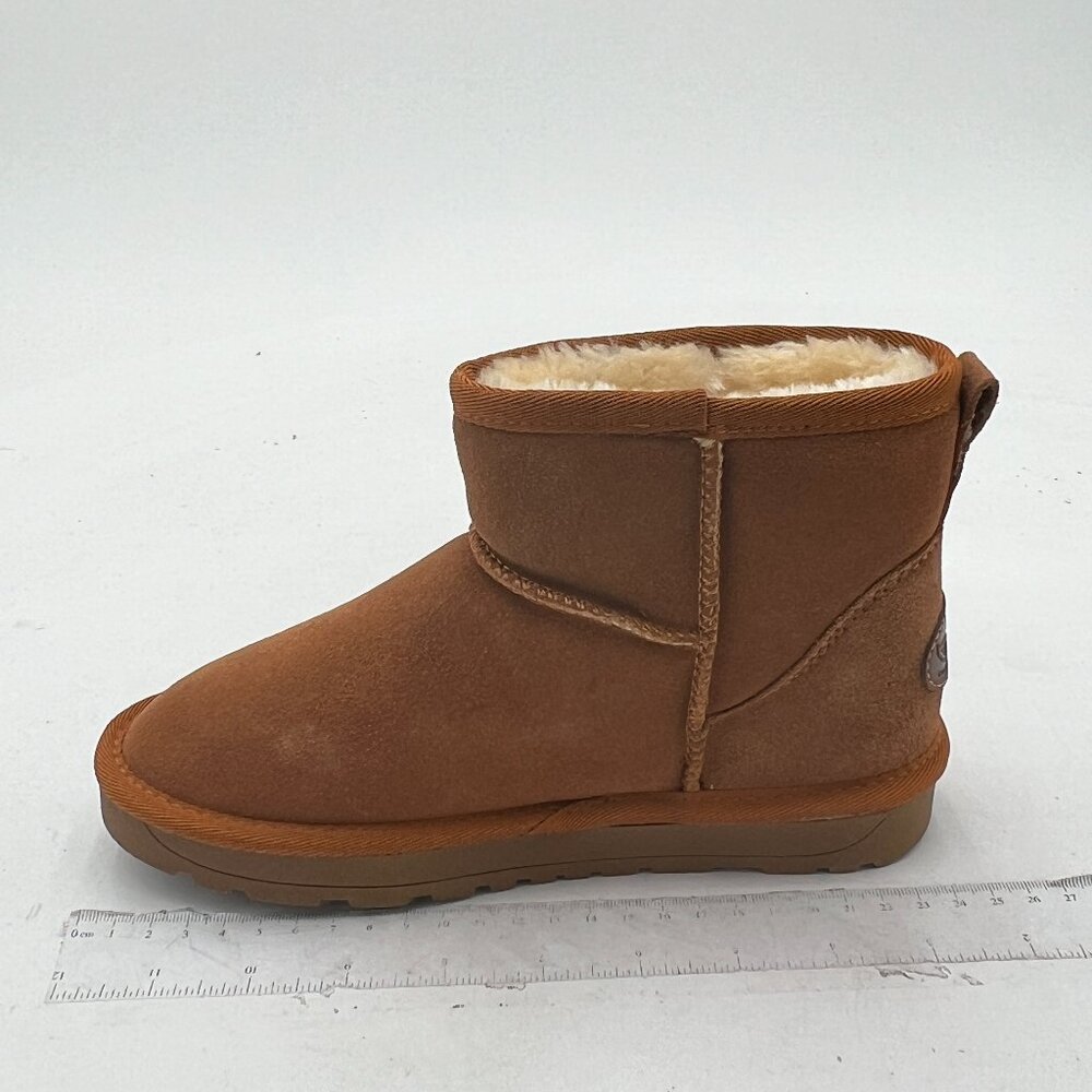 Women's Cozy Short Bootie Slippers, Winter Warm Hard Bottom House Shoes with Fuz